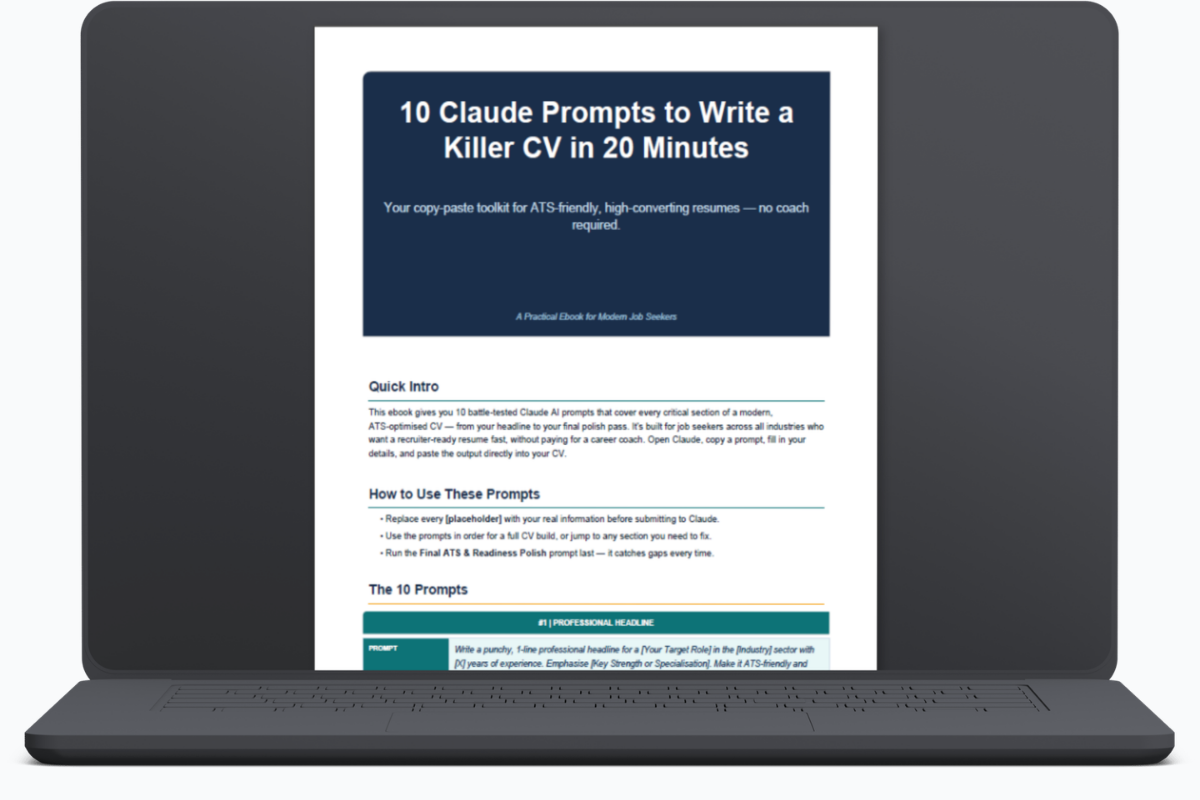 10 Claude Prompts to Write a Killer CV in 20 Min