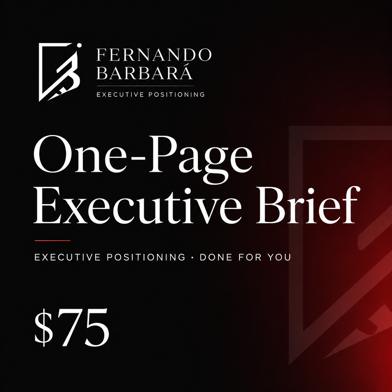 One-Page Executive Brief