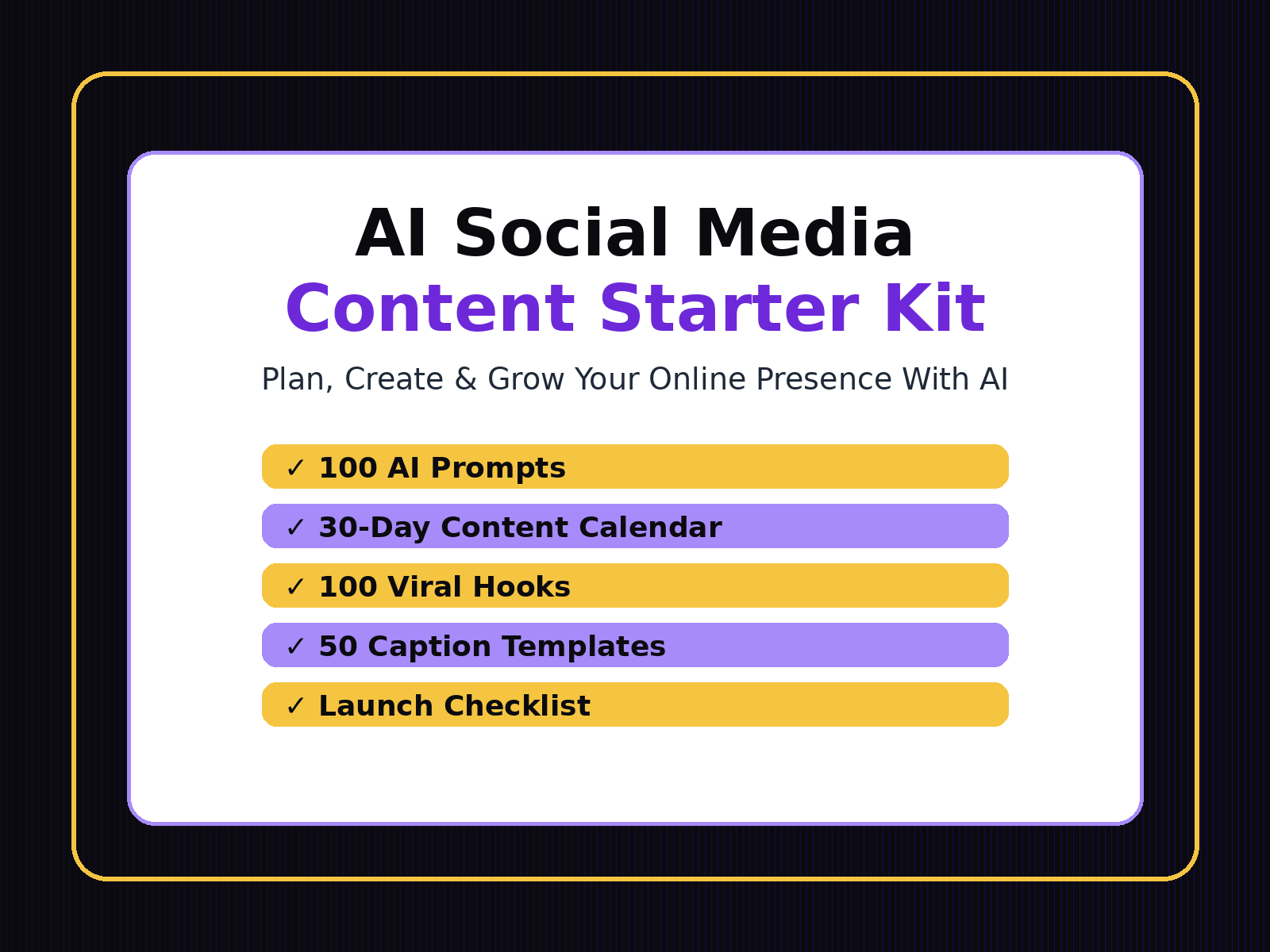 AI Social Media Content Starter Kit