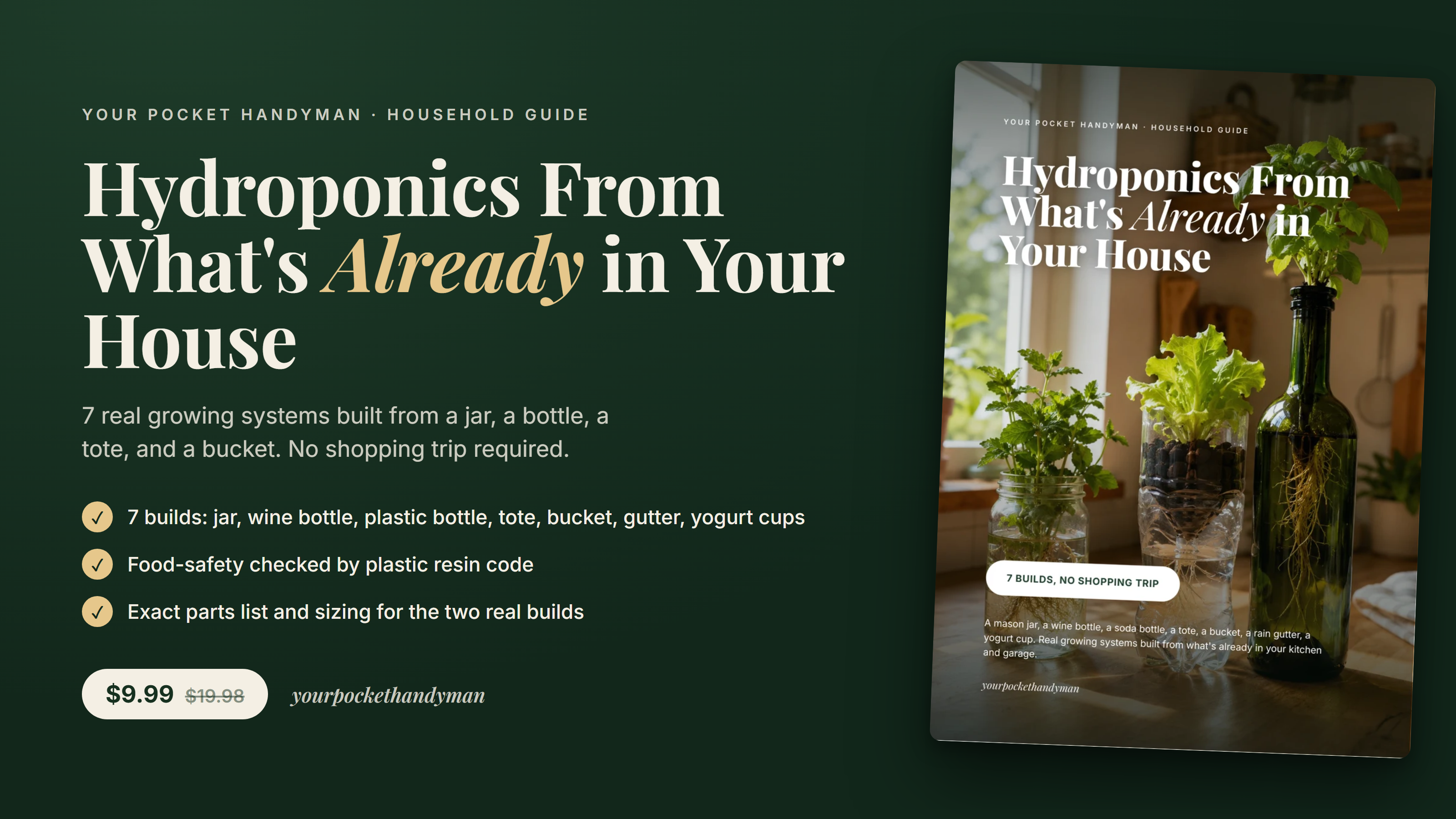Hydroponics From What's Already in Your House