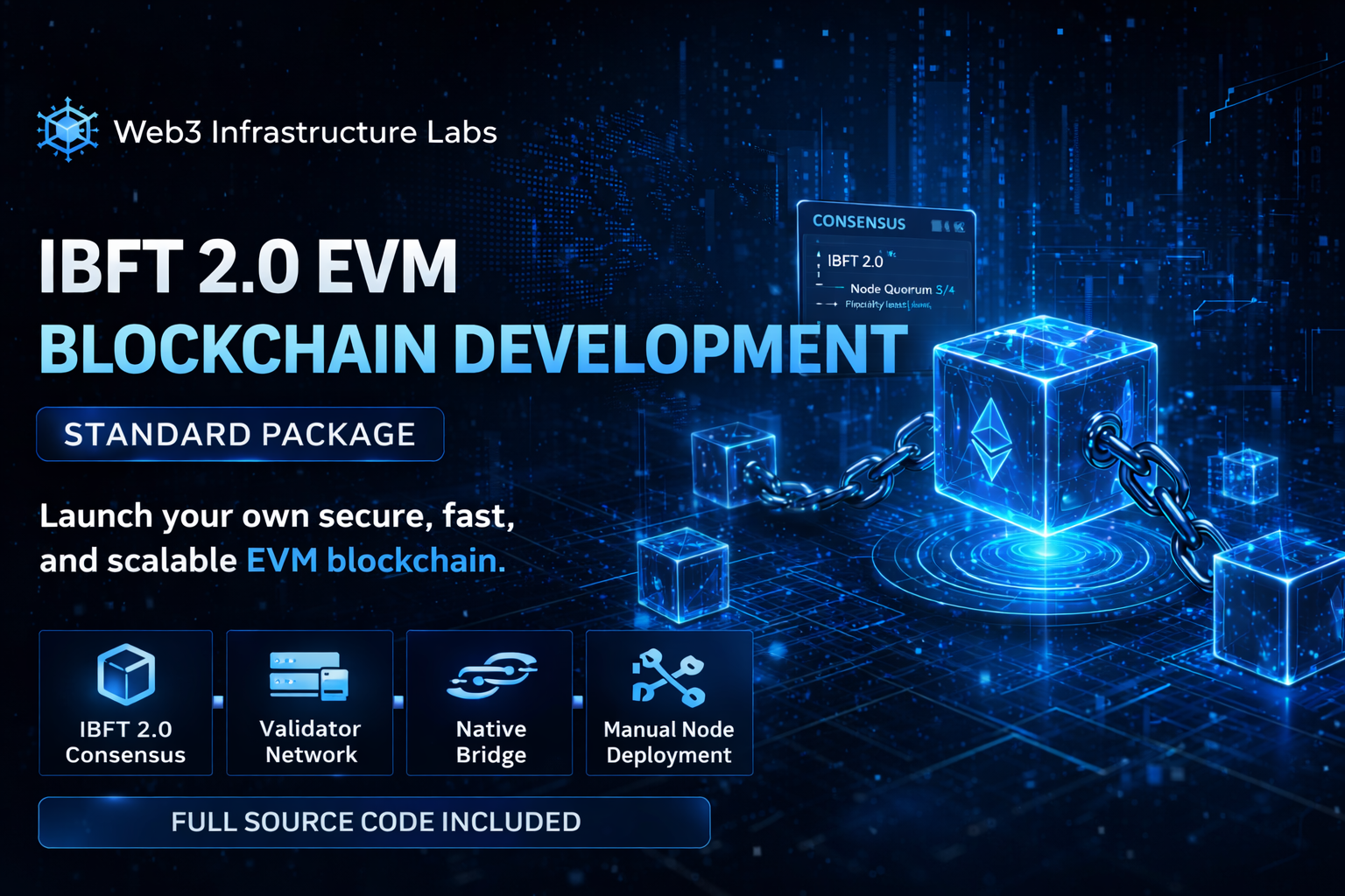 IBFT 2.0 EVM Blockchain Development – Standard Package