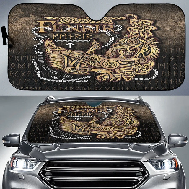 Fenrir  Ragnarok Viking Monster Wolf Auto Sun Shade