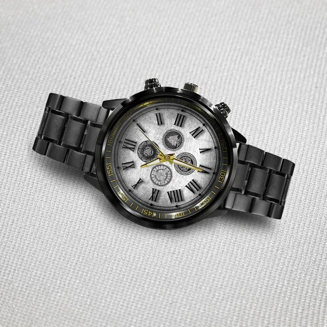 Viking Symbol Black Stainless Steel Watch