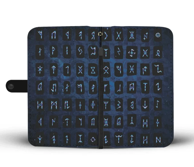 Viking Wallet Phone Case - Runes