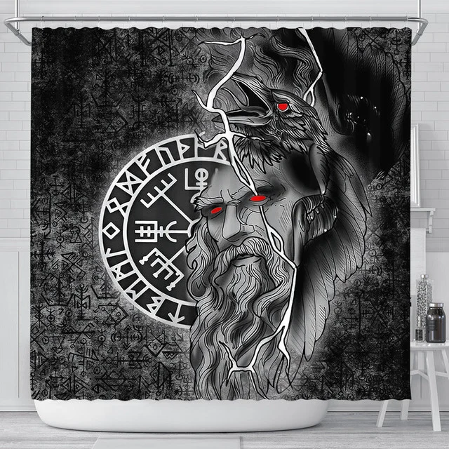 Odin Viking Raven Of Odin Shower Curtain 
