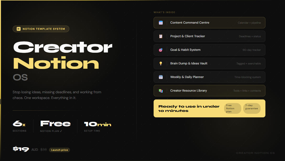 The Creator Notion OS