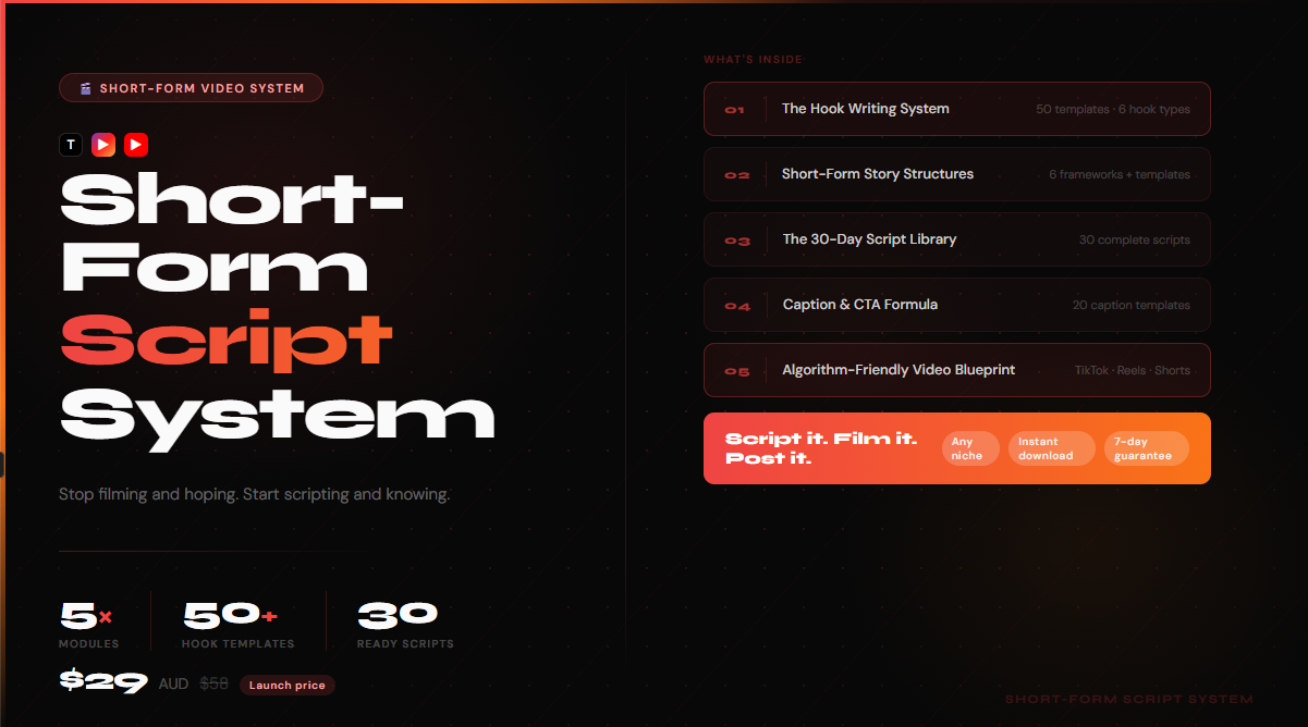 The Short-Form Script System