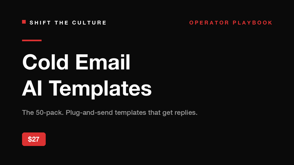 Cold Email AI Templates — 50-Pack