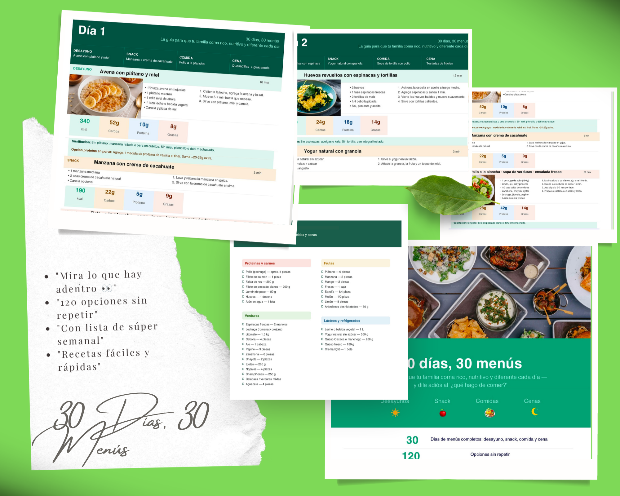 Plan de Menús Familiar — 30 Días Completos
