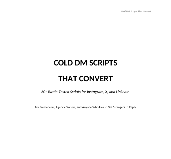 Cold DM Scripts That Convert