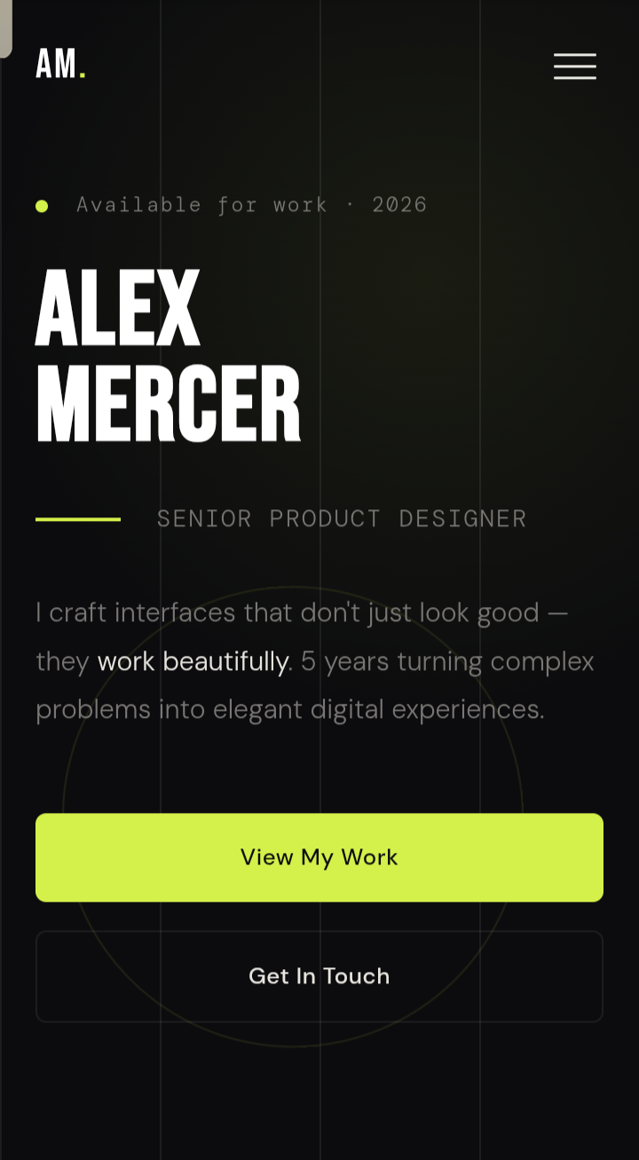 Resume Landing Page Templates Code