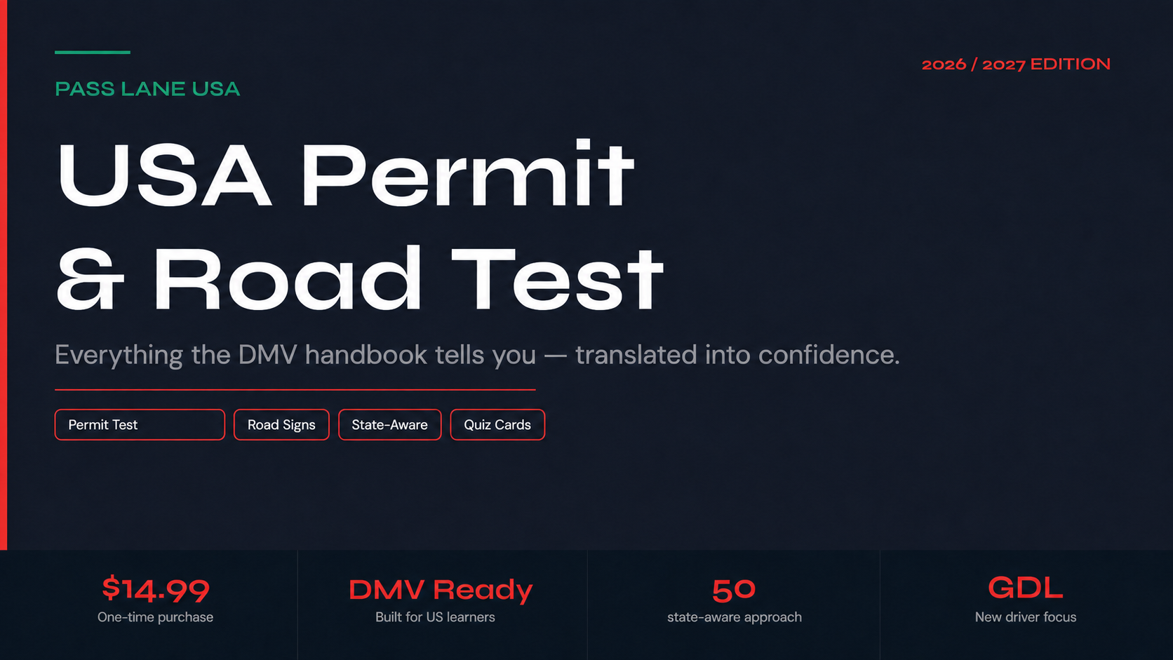 USA Permit & Road Test Guide 2026/2027 — DMV Ready