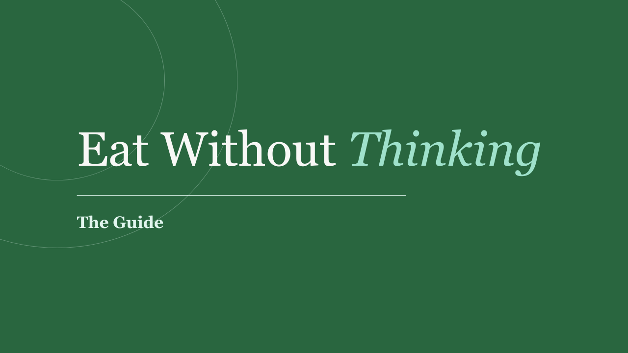Eat Without Thinking – The Guide