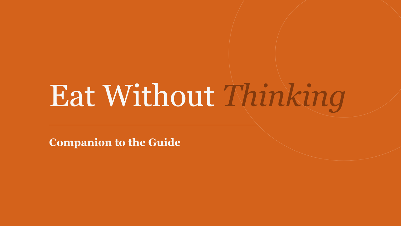 Eat Without Thinking – Worksheets