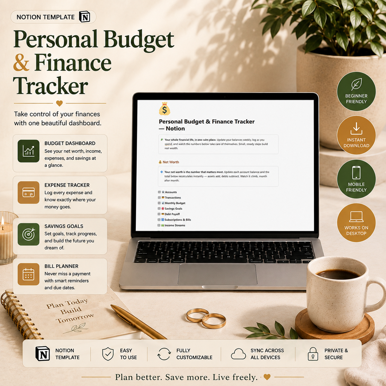 The Notion Finance Tracker — Budget, Net Worth & Debt Dashboard