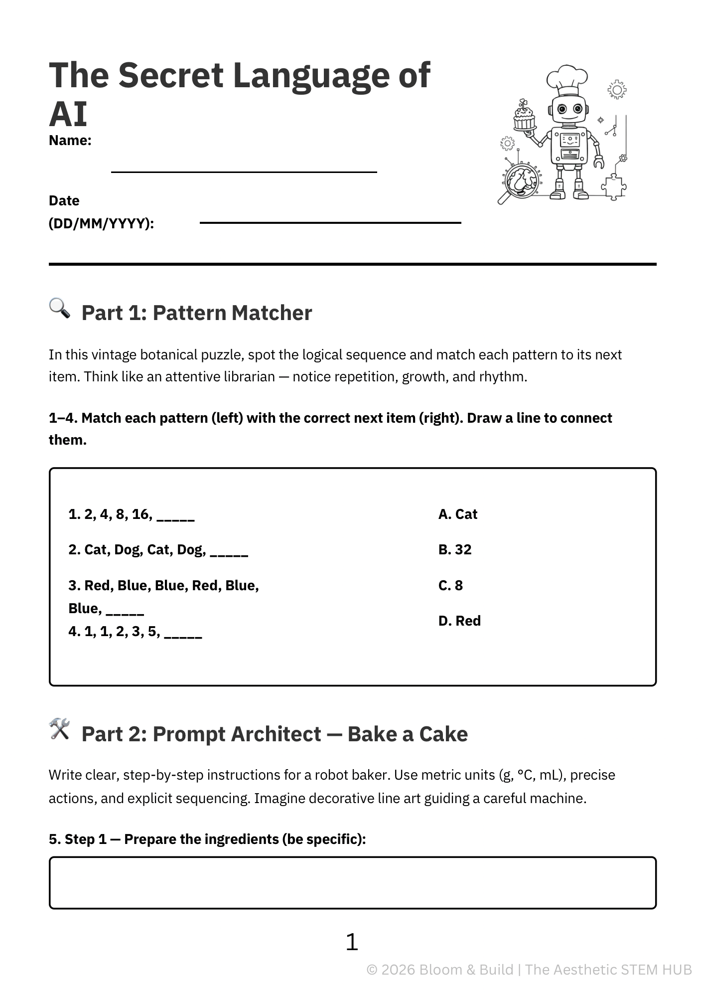 The AI Genius Worksheet Bundle