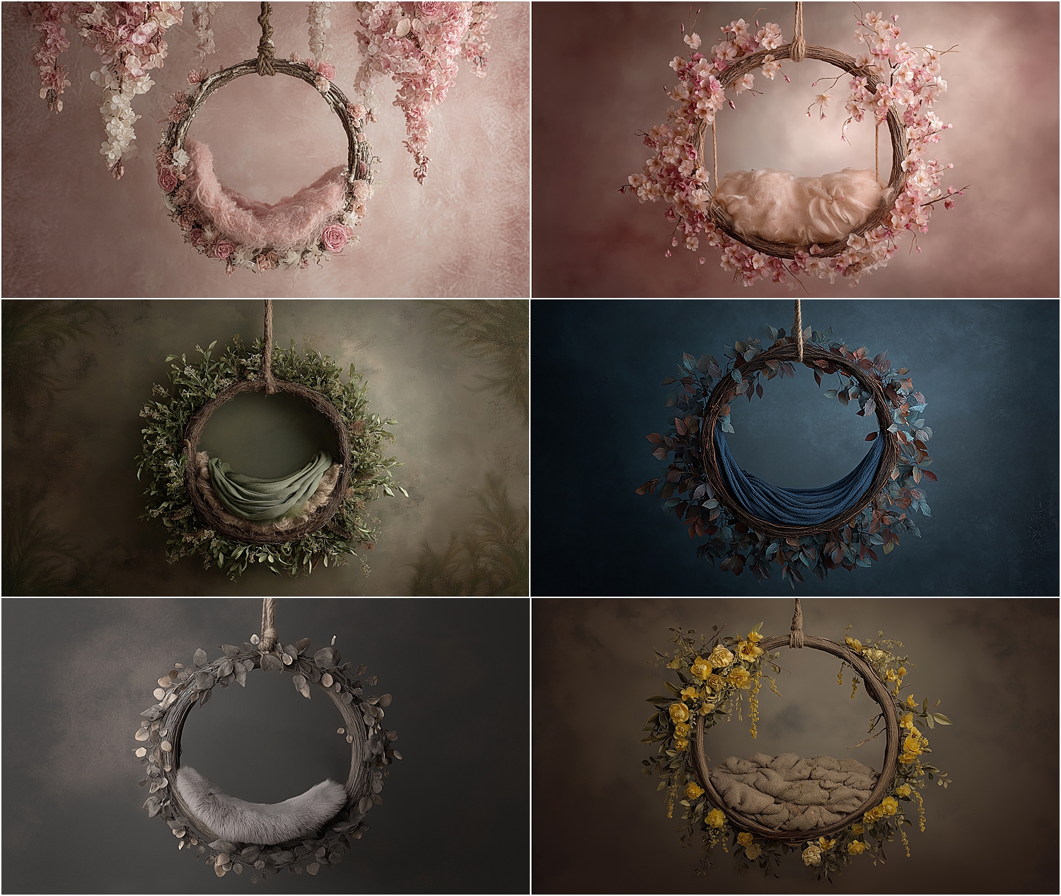 Hanging Wreath Digital Backdrop Collection
