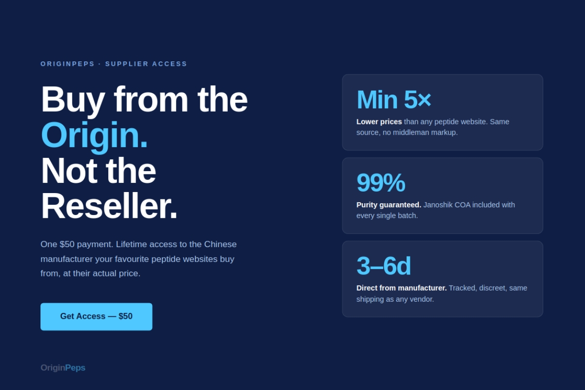 OriginPeps Supplier Access