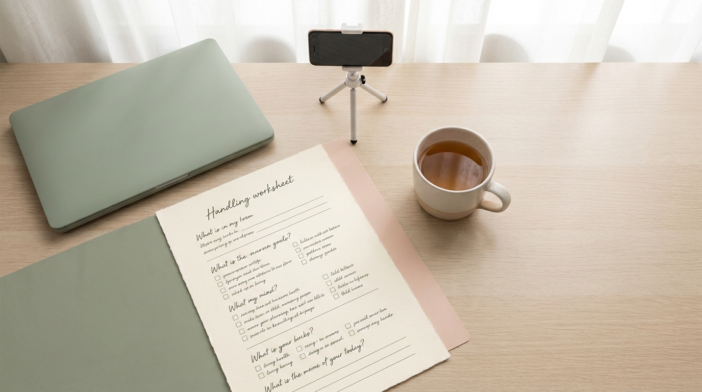 Show Up Softly — Face-on-Video Confidence Worksheet
