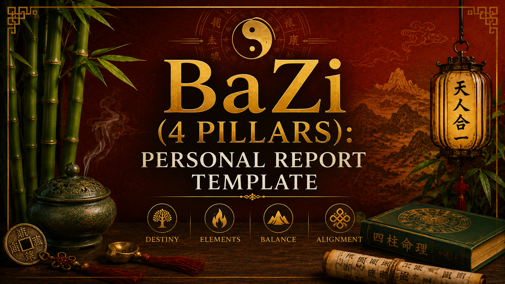 BaZi (4 Pillars): Personal Report Template