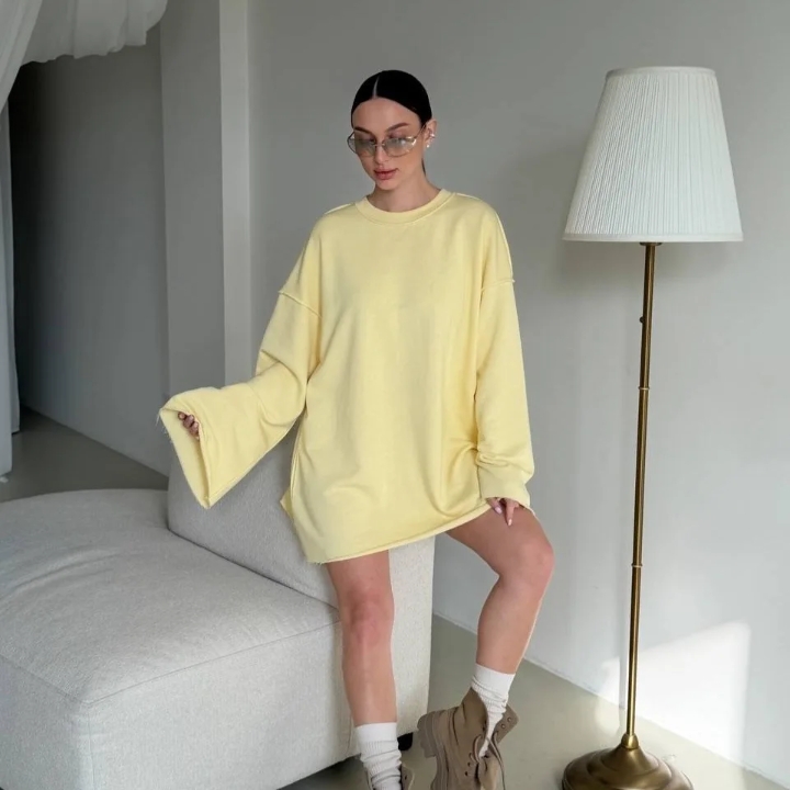 plus size woman sweatshirt dress