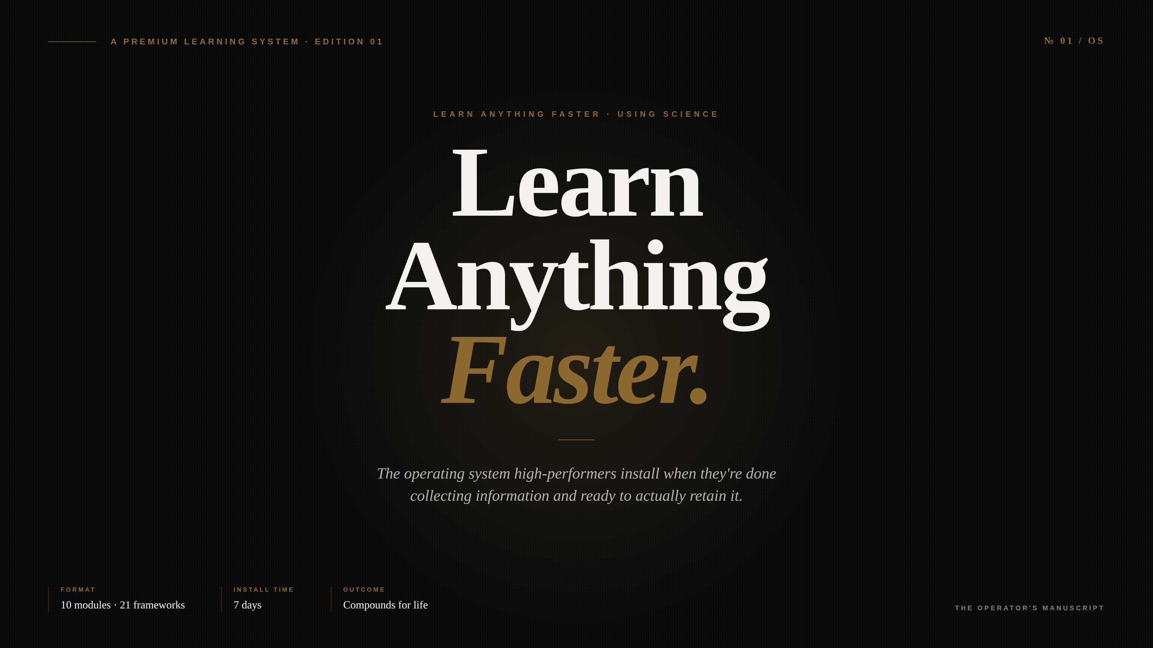 Learn Anything Faster Using Science