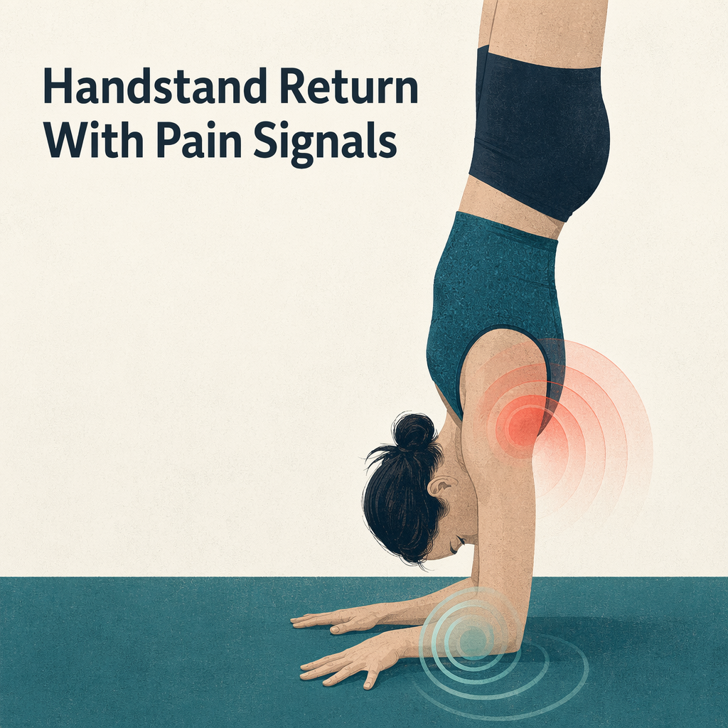 Handstand return with pain signals