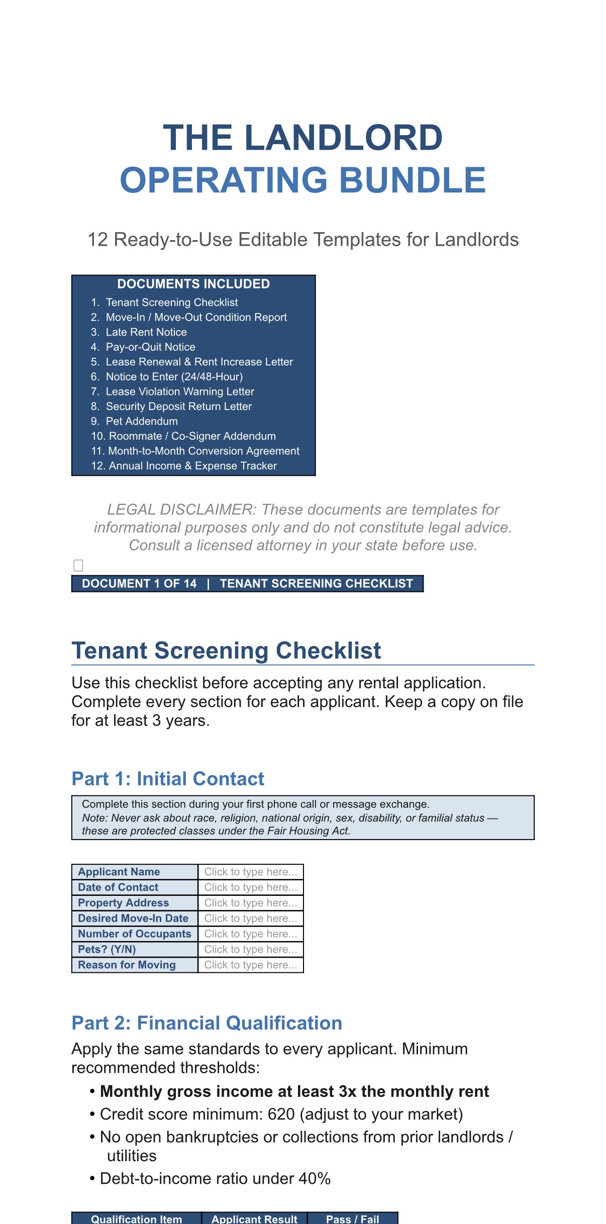 The Landlord Operating Bundle