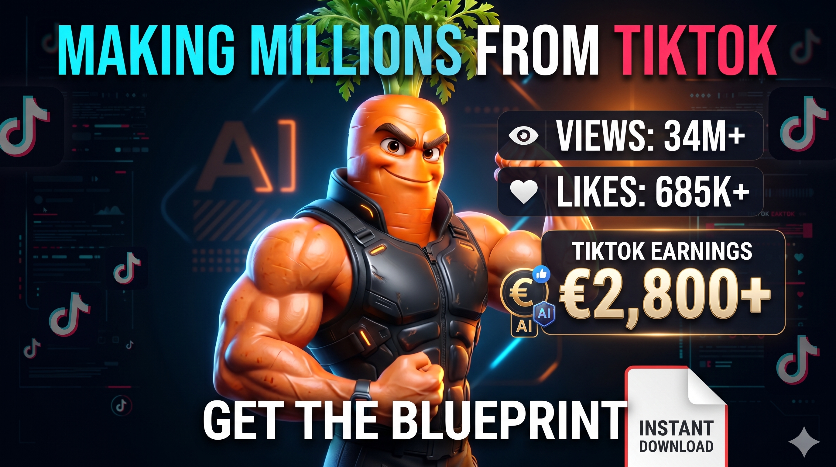 Get CRAZY AI TikTok monetization playbook now