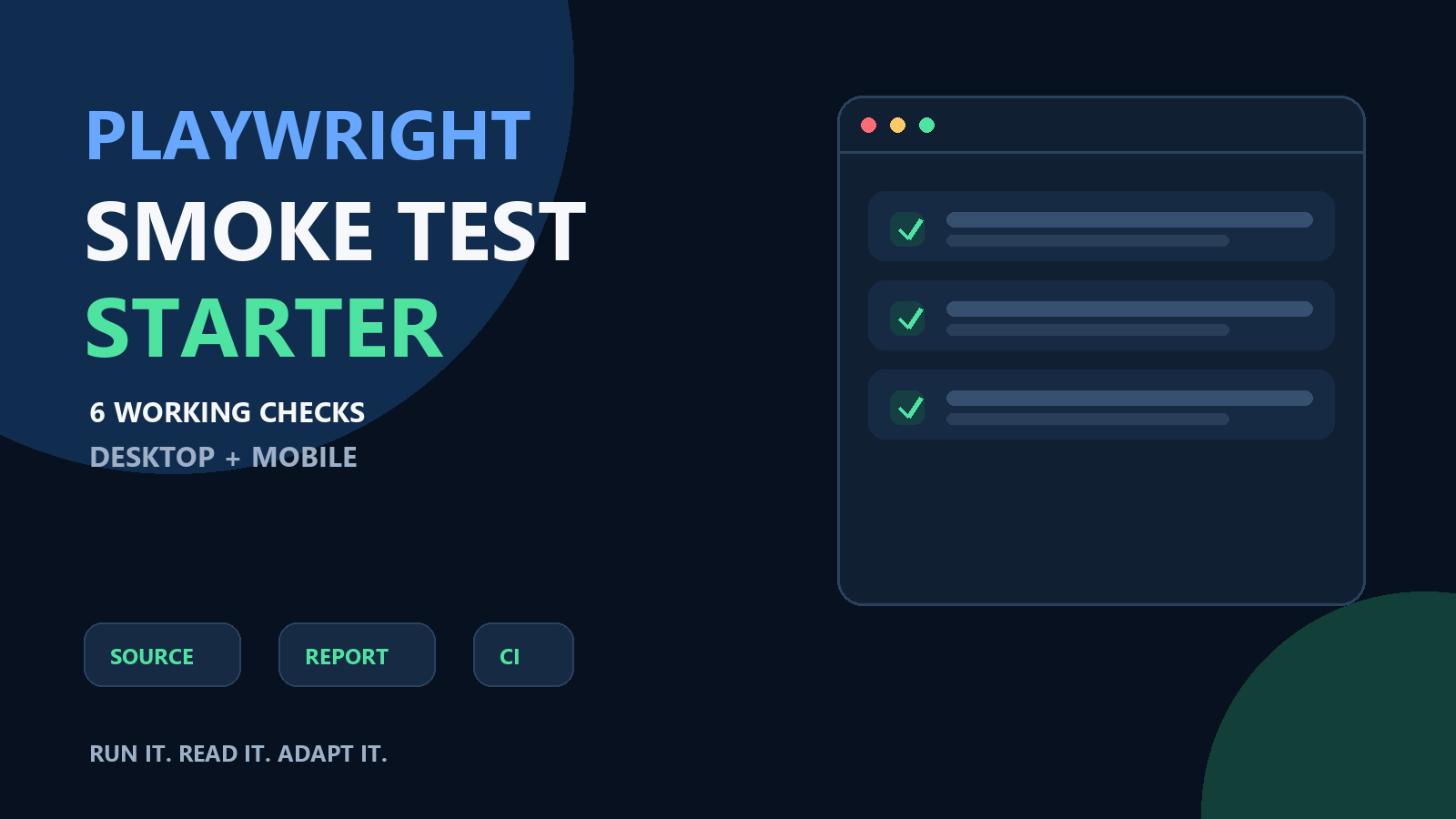 Playwright Smoke Test Starter