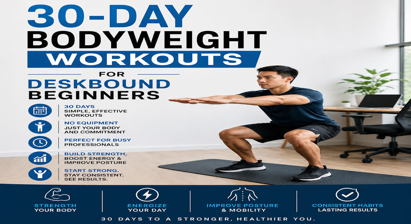 30-Day Bodyweight Workouts for Deskbound Beginners