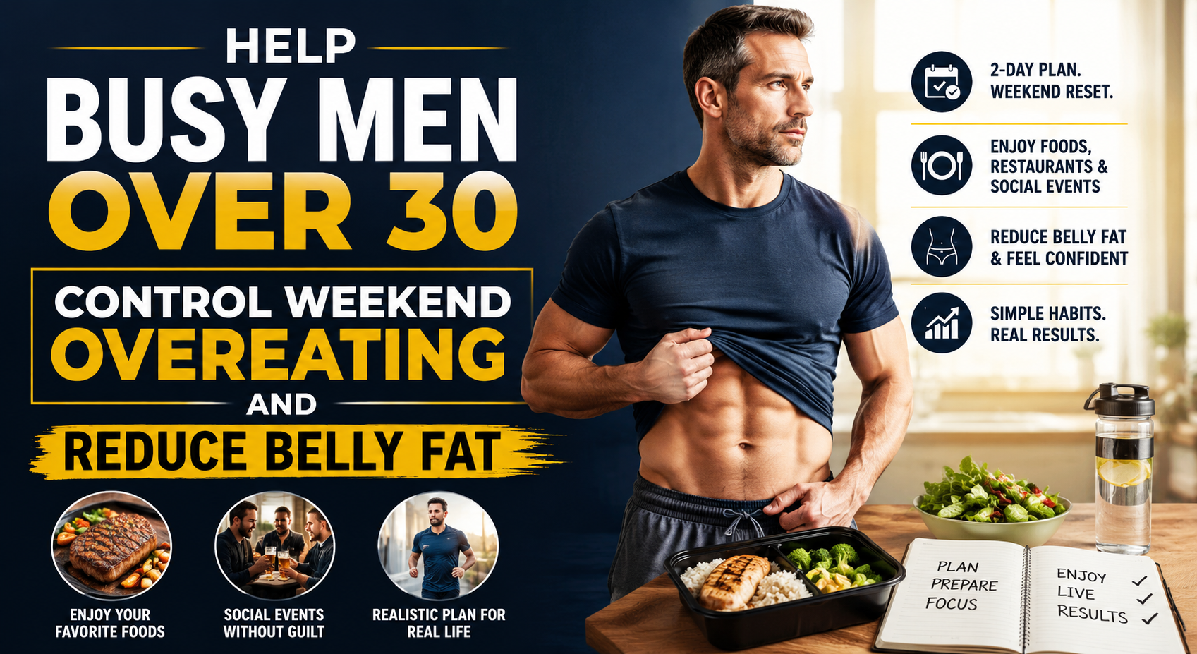 Help Busy Men Over 30 Control Weekend Overeating And Reduce Belly Fat
