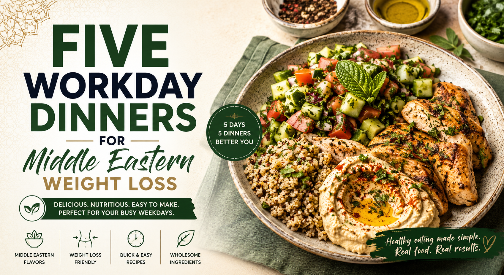 Five Workday Dinners For Middle Eastern Weight Loss