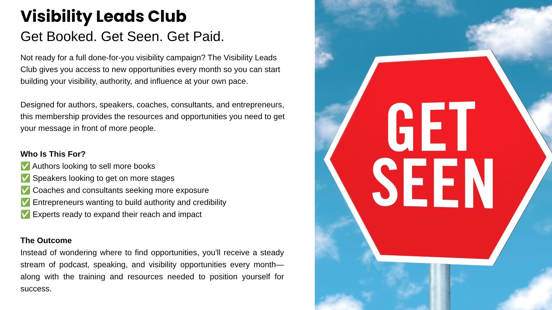 Visibility Leads Club