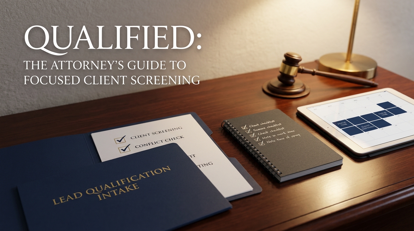 The Solo Attorney Lead Qualification Playbook