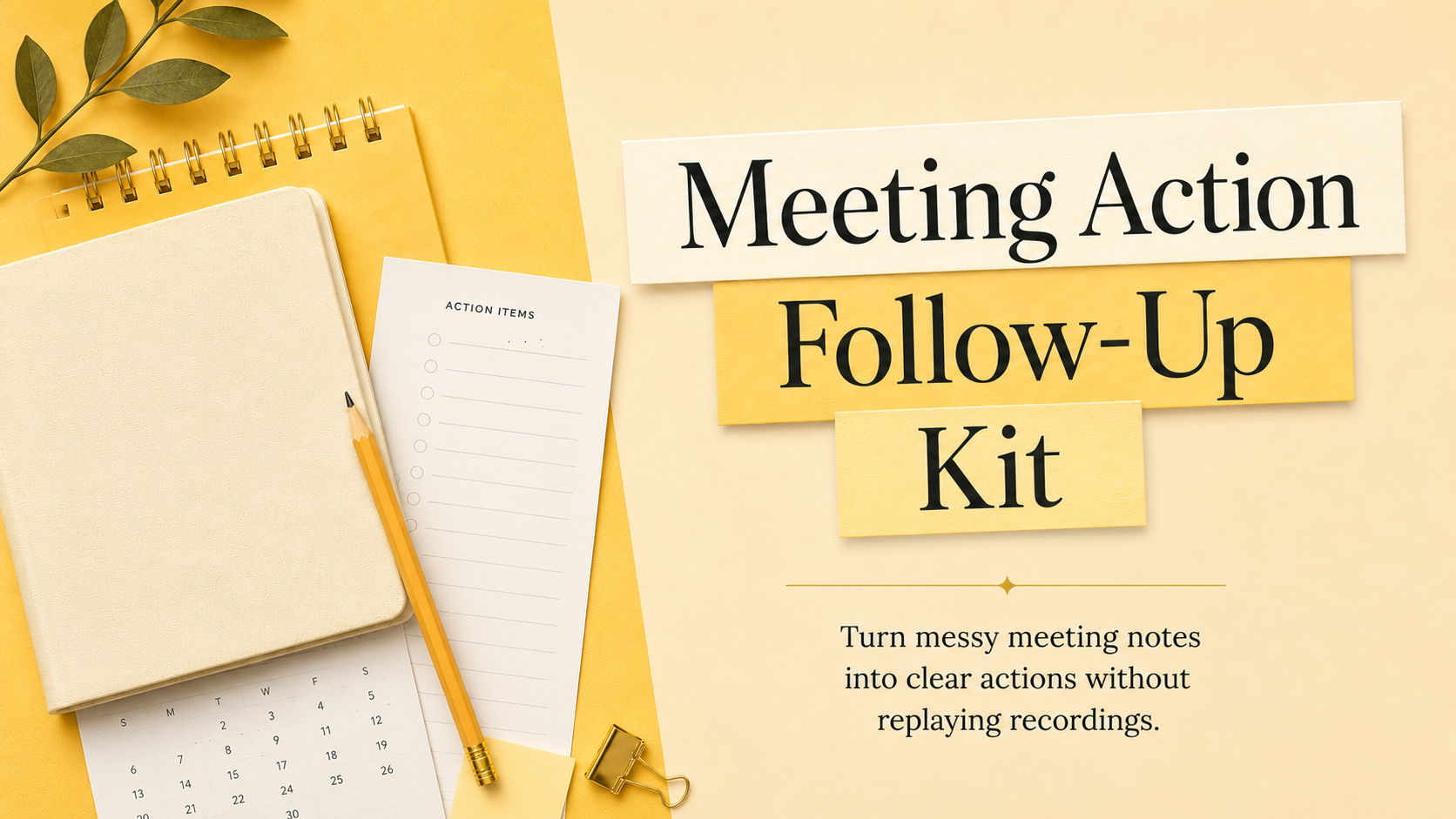 Meeting Action Follow-Up Kit