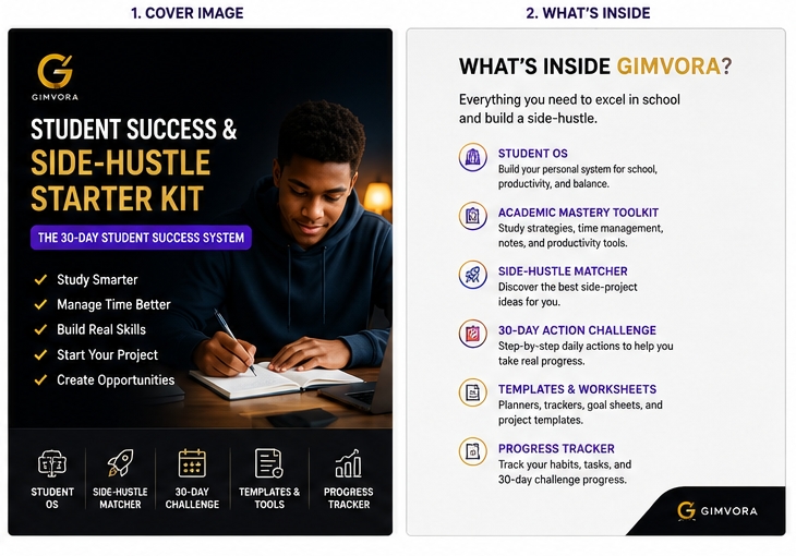 Gimvora Student Success & Side-Hustle Starter Kit