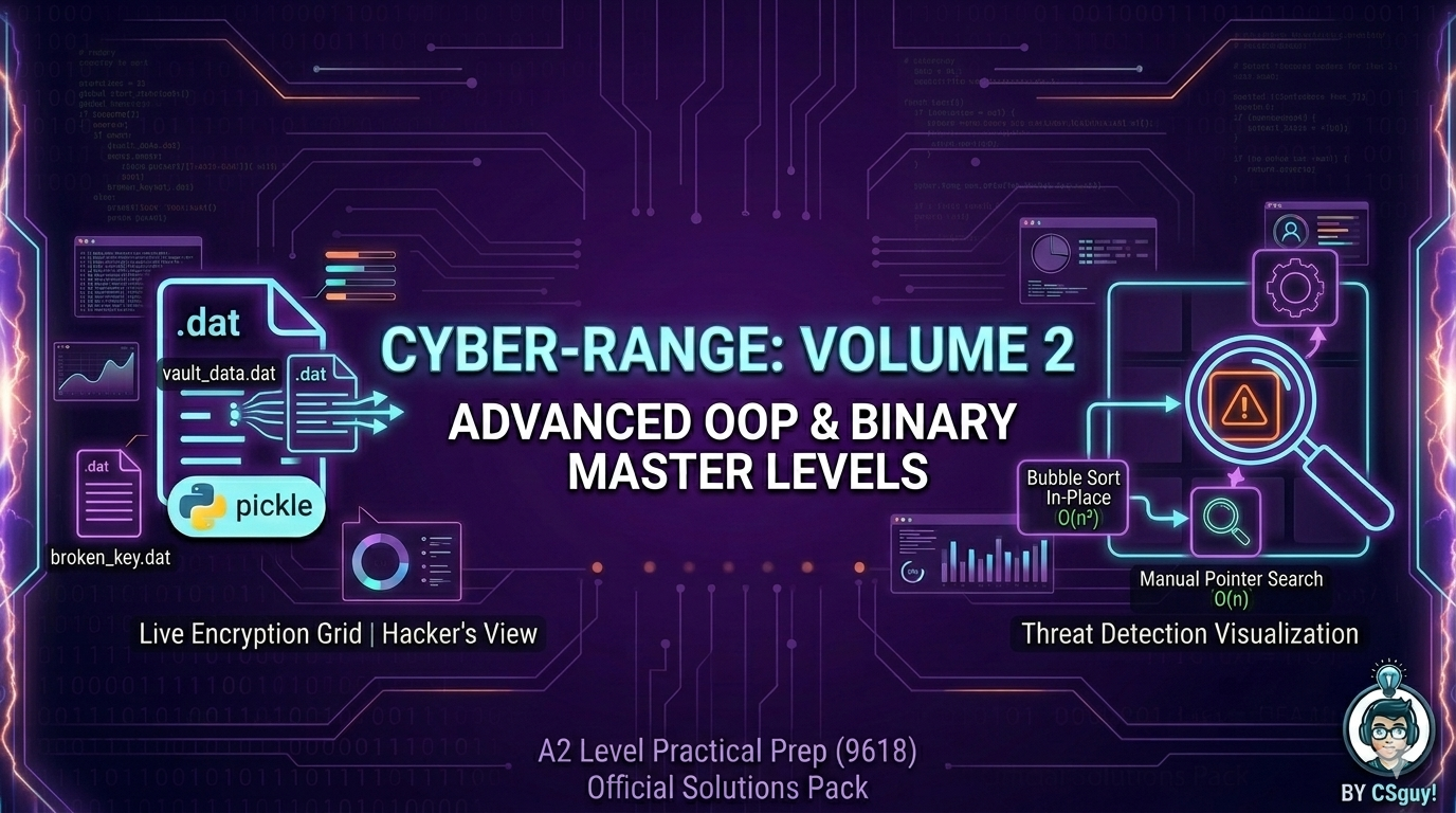 CSguy! Cyber-Range: Vol 2 - Advanced OOP & Binary Mastery.