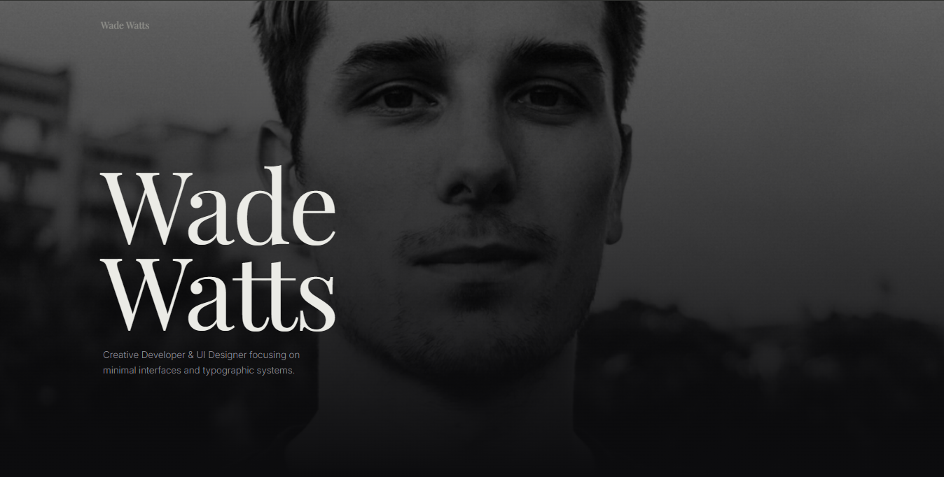 Cinematic Portfolio Template