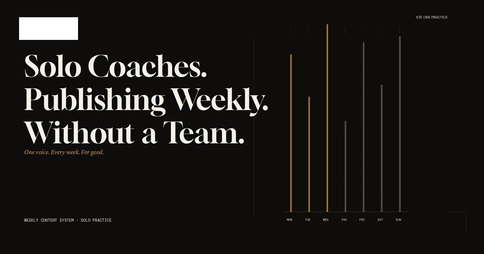 Solo Coaches Weekly Content Format 