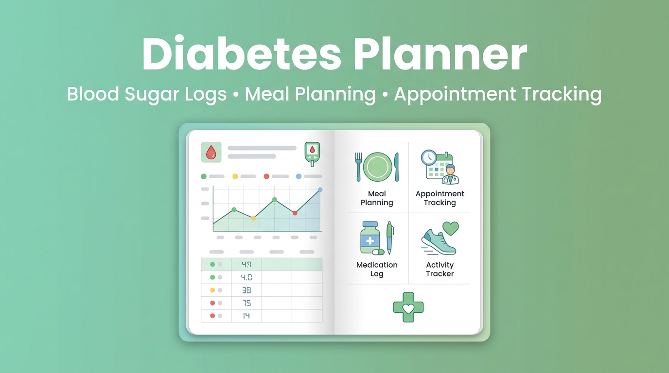 Diabetes Planner — Printable PDF