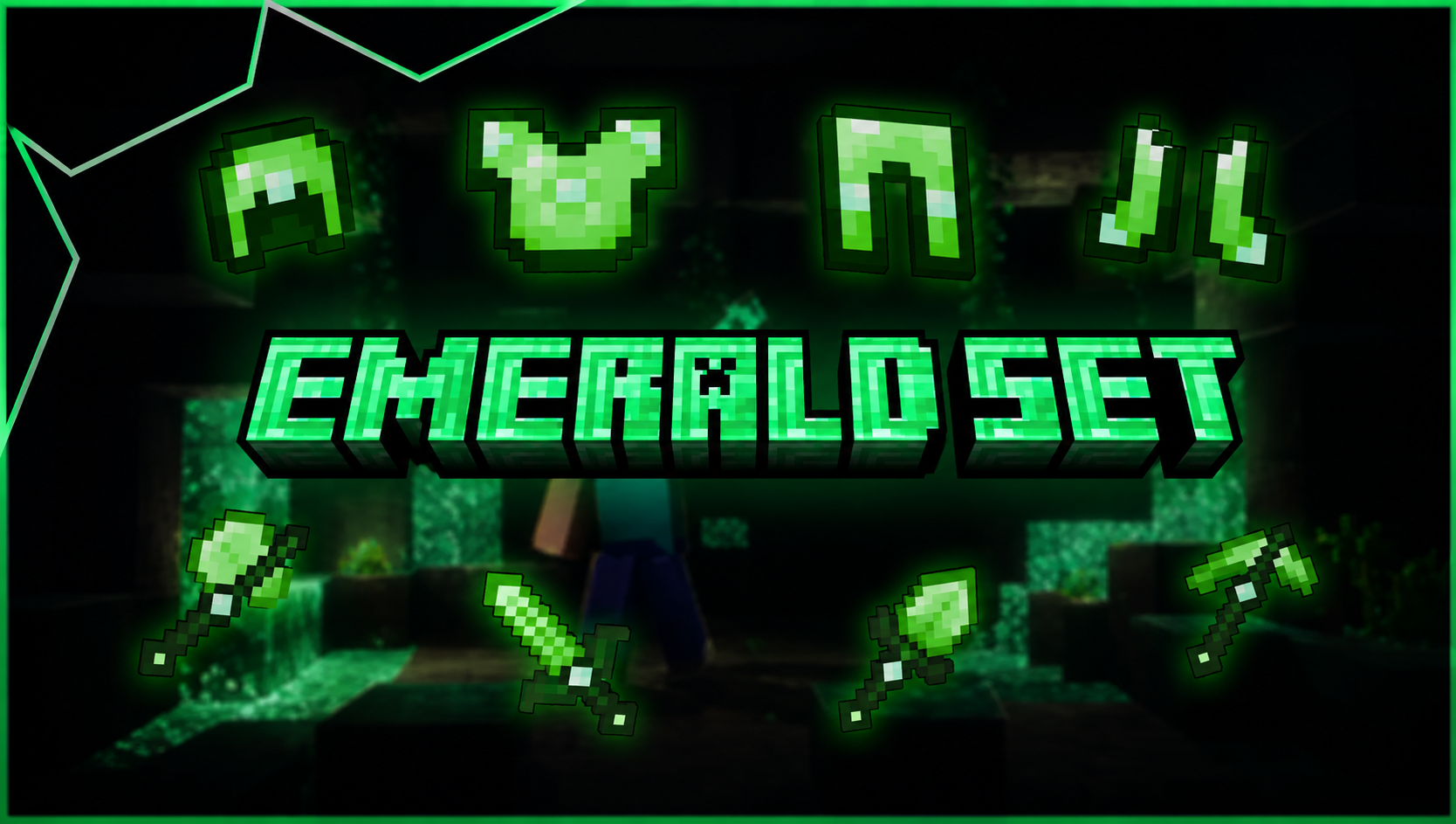 Minecraft Ultimate Emerald Set