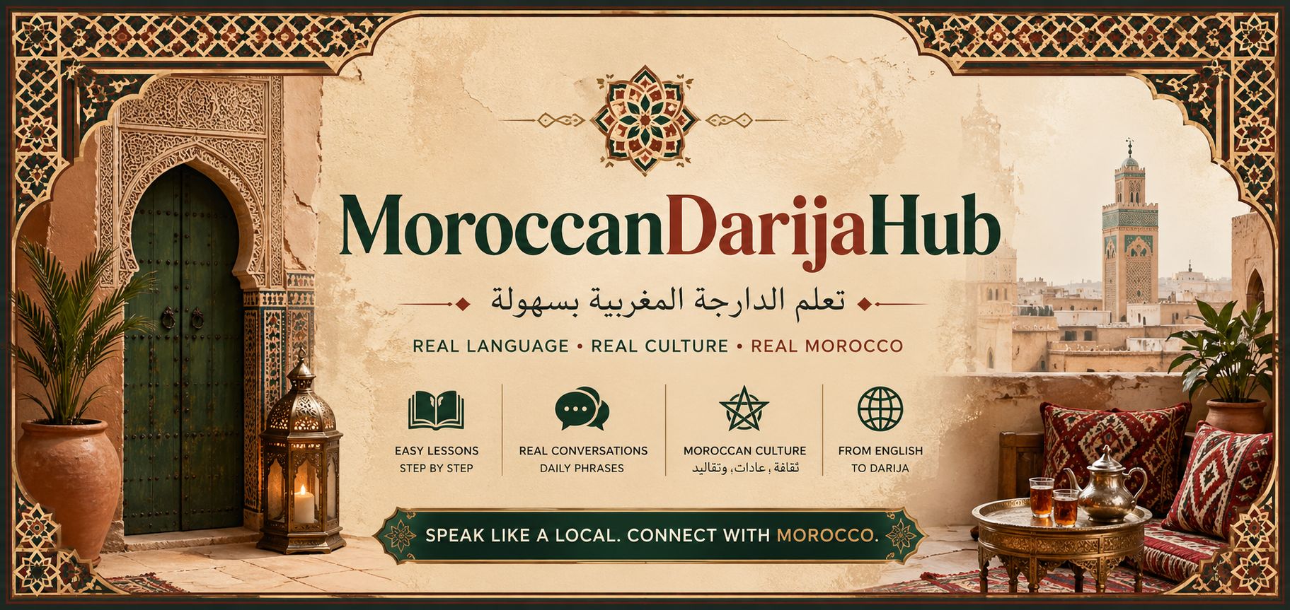 Learn Moroccan Darija the easy way 🇲🇦 Daily words, phrases & real-life convers