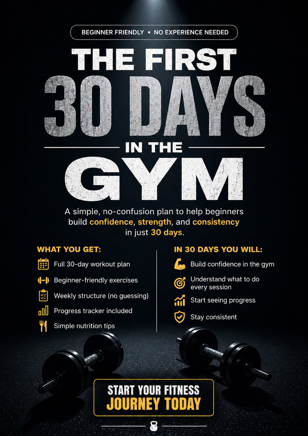     FIRST 30+ DAYS IN THE GYM