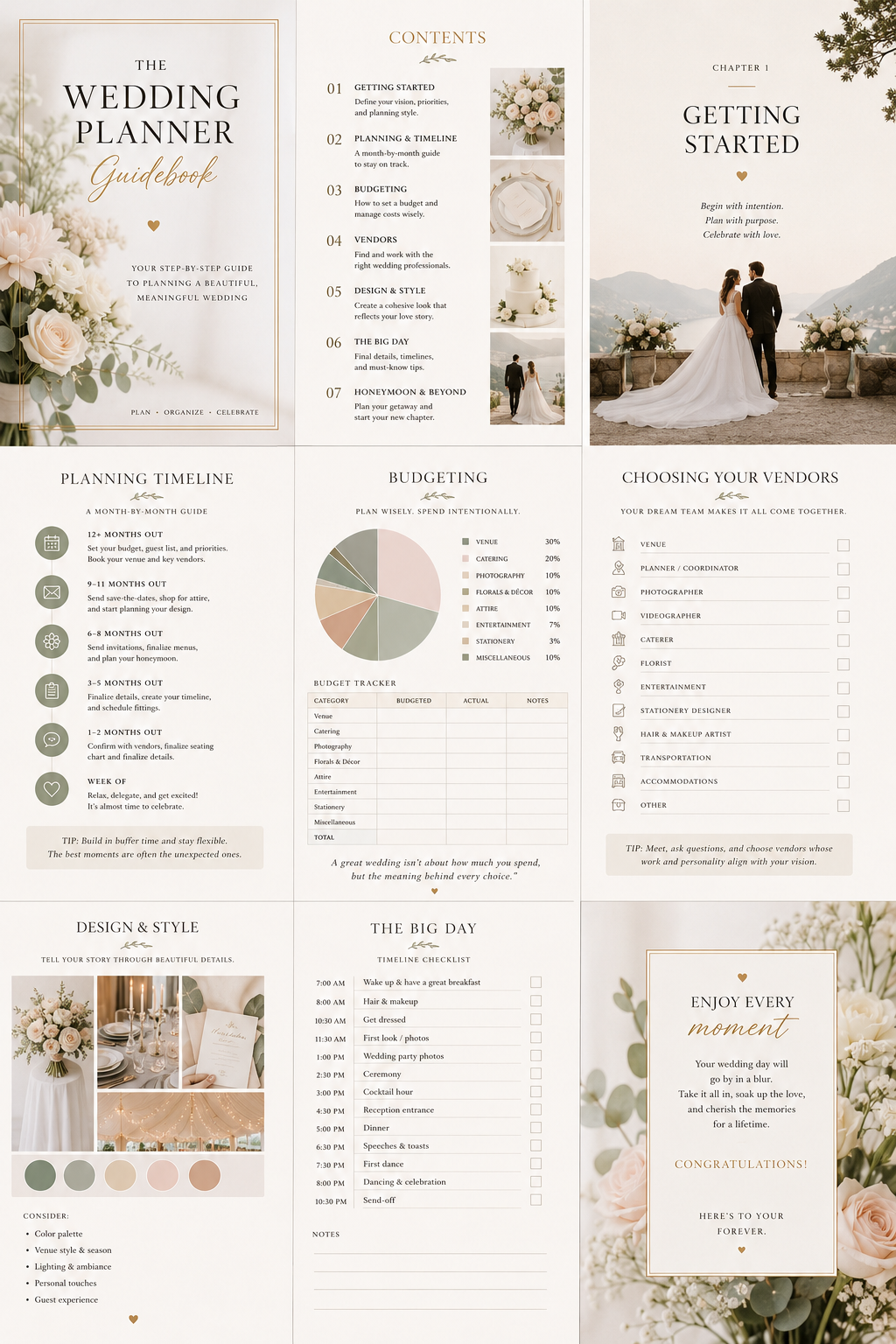 Wedding planner guide book