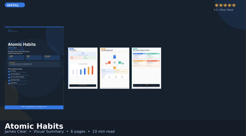 Distill — Visual Book Summaries