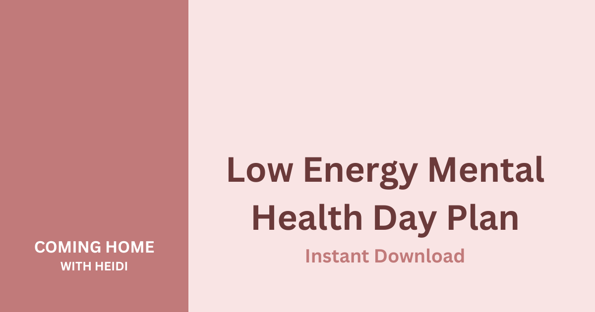 When you're rebuilding, some days you can barely get out of bed. Use this tool. 
