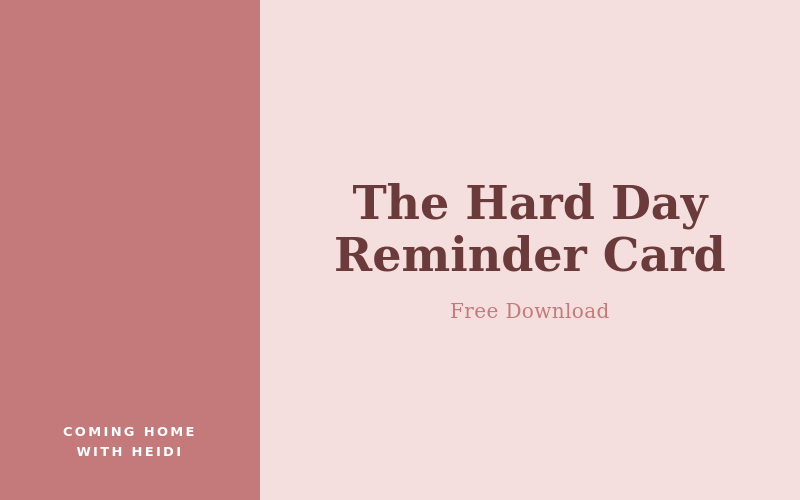 For the days when you think you are broken. FREE DOWNLOAD.