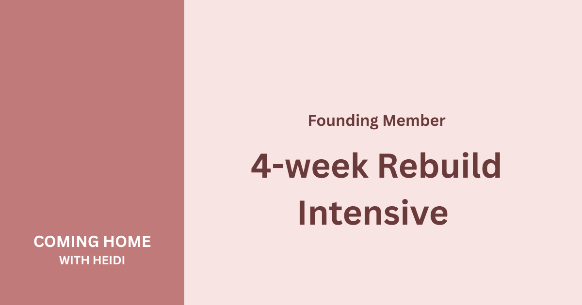 4-Week Rebuild Intensive