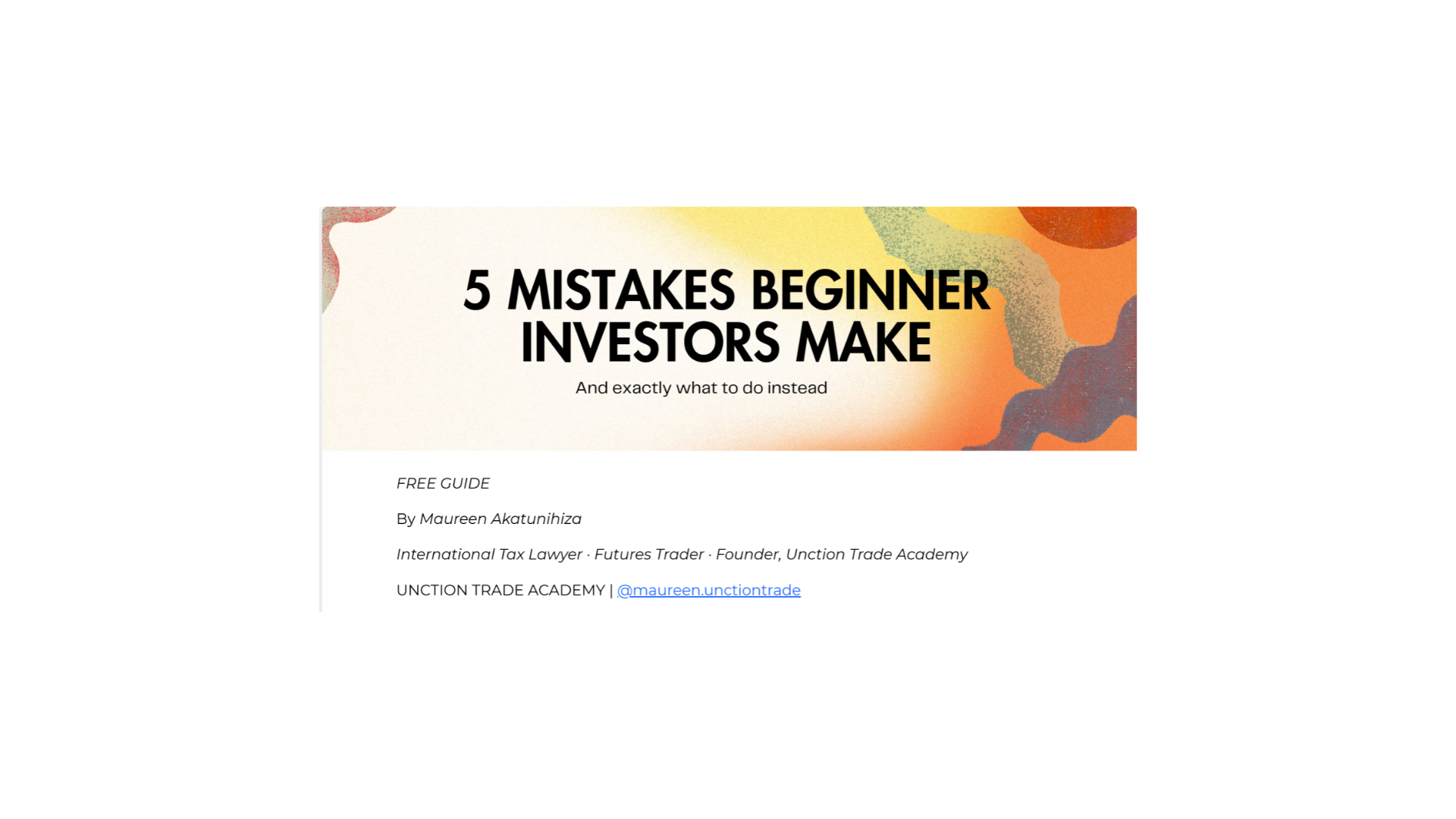 5 Mistakes Beginner Investors Make and What exactly to do Instead.